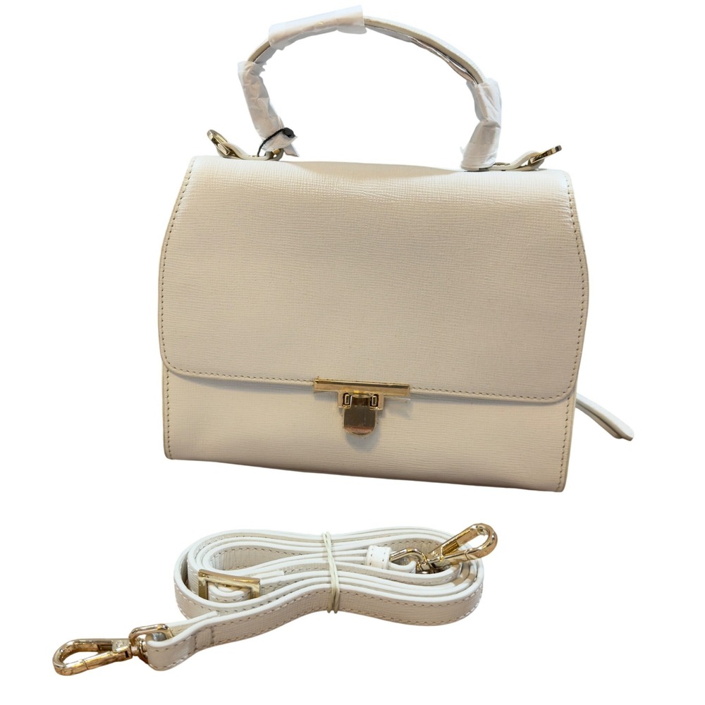 552 | NWT Cameleon Stella Womens White Genuine Leather Conceal Carry CCW Handbag